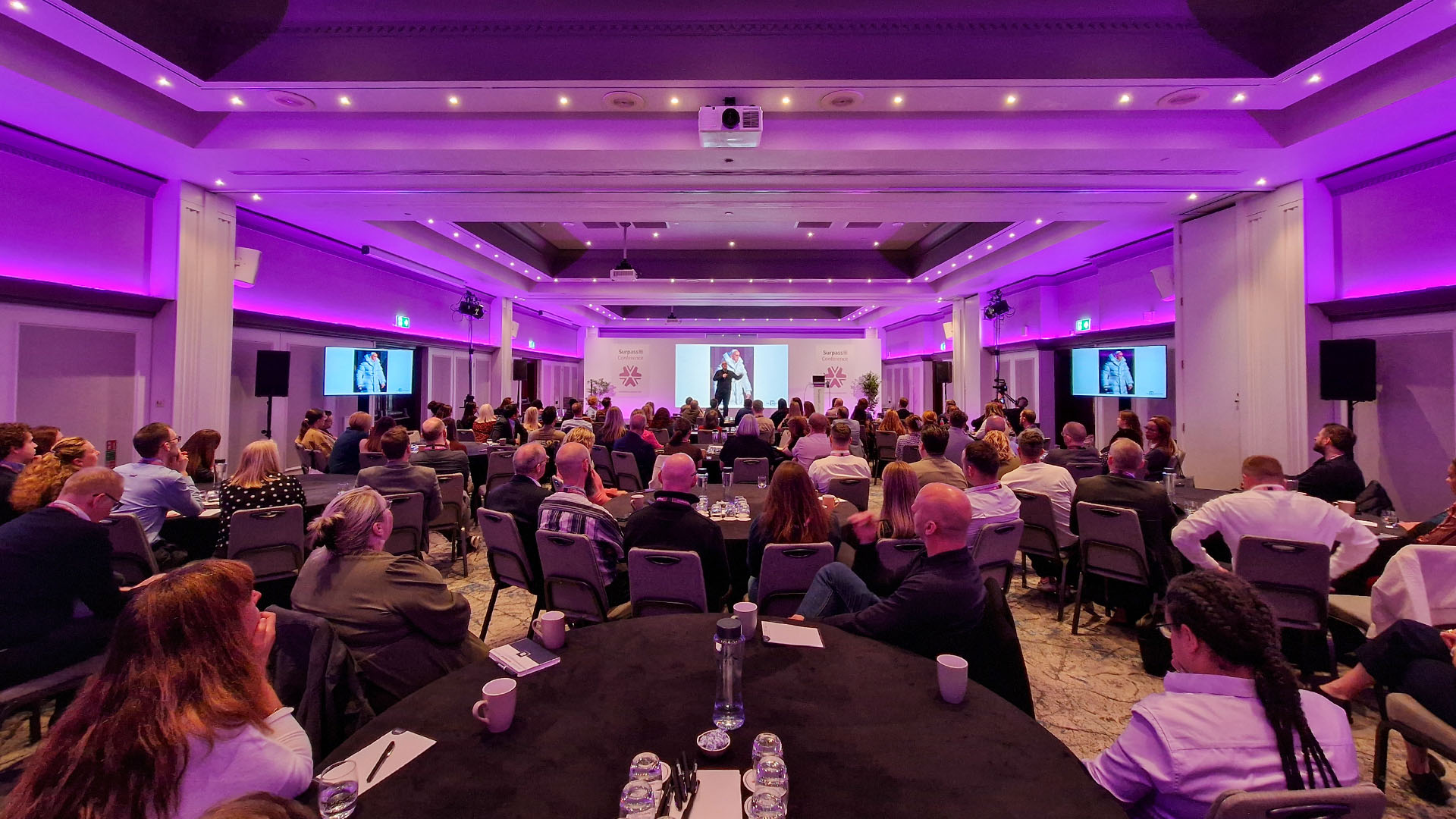 Keynote Dan Fitzpatrick speaking at the 2024 Surpass Conference on AI