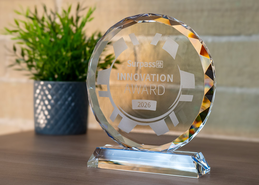 2026 SurApass Innovation Award glass award